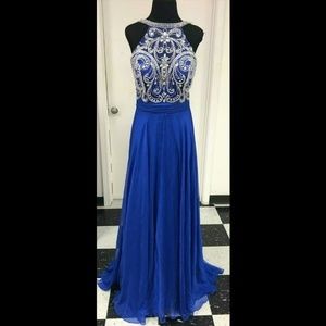Mac Duggal Beaded Jeweled Gown Size 10